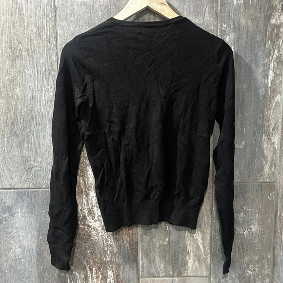 H&M Black Crewneck Button-Up Cardigan - Picture 4 of 4